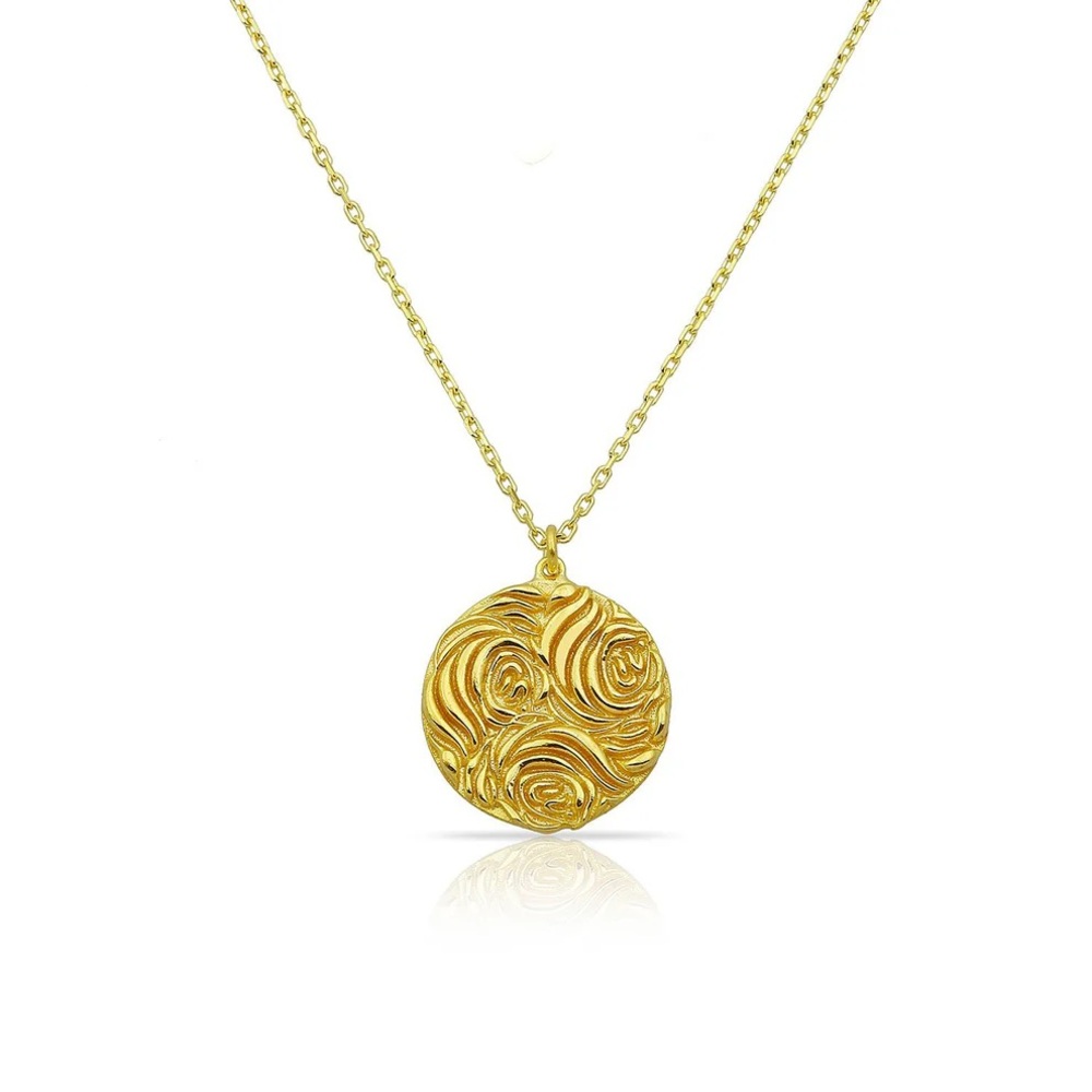 The Sis Kiss x Loverly Grey Flower Coin Pendant